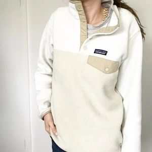Patagonia Cream Women's Lightweight Synchilla Snap-T Pullover